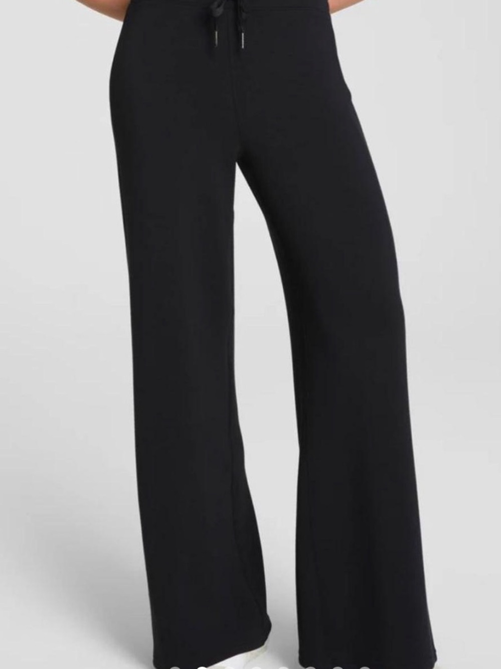 Spanx AirEssentials Wide Leg Pants Womens XL Black High Rise Drawstring Lounge